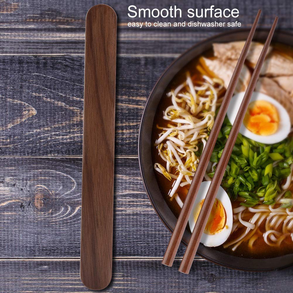 Wooden Chopsticks Storage Case Box Holder Reusable Flatware Travel Case Stationery Portable Rice Dinner Kitchen